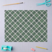 Traditional plaid in shades of  green 薄葉紙 (クラフト)
