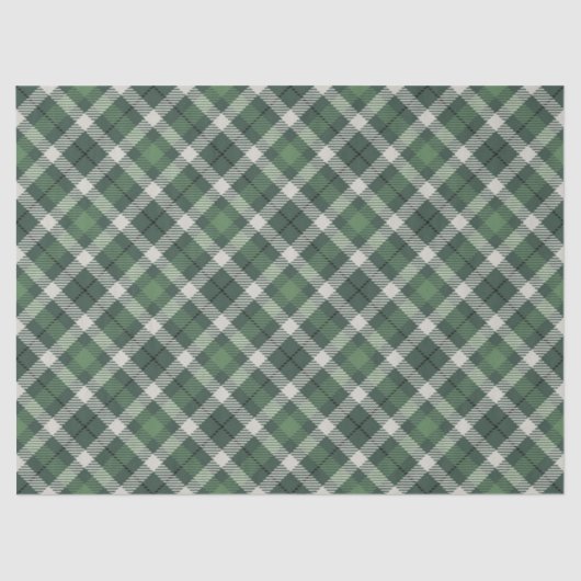 Traditional plaid in shades of  green 薄葉紙 (正面)