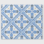 Traditional Portugal Lisbon azulejo ceramic tiles. ラッピングペーパー (フラット)