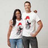 Traditional Red Black Japanese Kitsune Fox with Mo Tシャツ (ユニセックス)