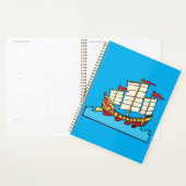 Traditional Red Chinese Junk Ship on Blue Waves プランナー手帳 (ディスプレー)