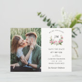 Traditional Romantic Pink Floral Orchids Garland セーブザデート (スタンド正面)