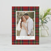 Traditional Royal Stewart Tartan Plaid Photo シーズンカード (スタンド正面)