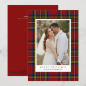 Traditional Royal Stewart Tartan Plaid Photo シーズンカード (正面/裏面)