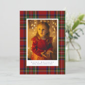 Traditional Royal Stewart Tartan Plaid Photo シーズンカード (スタンド正面)