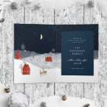 Traditional Rustic Navy Red Winter Merry Christmas シーズンカード<br><div class="desc">Traditional Rustic Navy Red Winter Merry Christmas</div>
