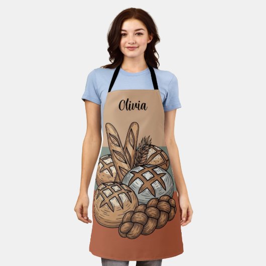 Traditional Rustic Sourdough & Baguette エプロン (着用した状態)