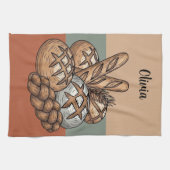 Traditional Rustic Sourdough & Baguette キッチンタオル (横)