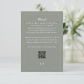 Traditional Sage Green QR Code Details エンクロージャーカード (スタンド正面)