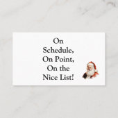 Traditional Santa Claus Business Card 名刺 (裏面)
