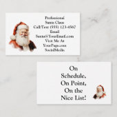 Traditional Santa Claus Business Card 名刺 (正面/裏面)
