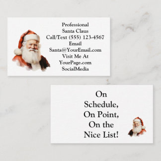 Traditional Santa Claus Business Card 名刺