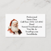 Traditional Santa Claus Business Card 名刺 (正面)