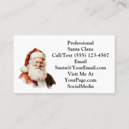 Traditional Santa Claus Business Card 名刺