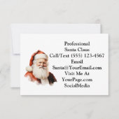 Traditional Santa Claus Business Thank You Card サンキューカード (正面)