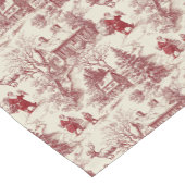 Traditional Santa Claus Red on Cream Toile De Jouy ショートテーブルランナー (コーナー)