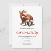 Traditional Santa Festive Christmas Party Invite 招待状 (正面)