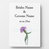 Traditional Scottish and Celtic Wedding Thistle Th フォトプラーク (正面)