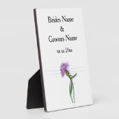 Traditional Scottish and Celtic Wedding Thistle Th フォトプラーク (側面)