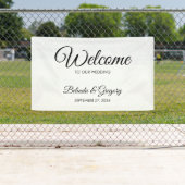 Traditional Script Welcome Wedding Hanging Sign  横断幕 (インサイチュ)