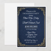 Traditional Simplistic Engagement Party invitation 招待状 (正面/裏面)