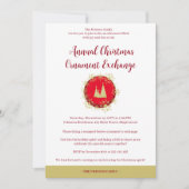 Traditional Snowflakes Christmas Ornament Exchange 招待状 (正面)