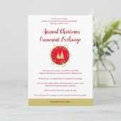 Traditional Snowflakes Christmas Ornament Exchange 招待状 (スタンド正面)