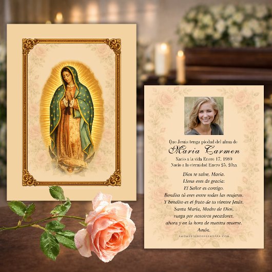 Traditional Spanish Our Lady of Guadalupe Funeral 