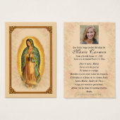 Traditional Spanish Our Lady of Guadalupe Funeral  (正面&裏面)