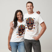 Traditional Sugar Skull Halloween Mexican Art Tシャツ (ユニセックス)
