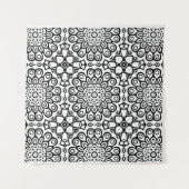 Traditional sunflower batik pattern ornamentscroll タペストリー (正面)