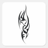Traditional Tattoo Art Inspired Design スクエアシール (正面)