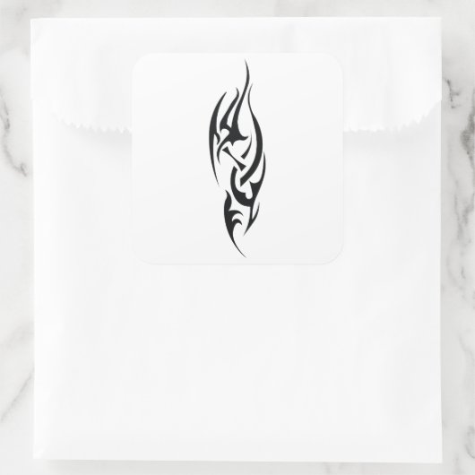 Traditional Tattoo Art Inspired Design スクエアシール (バッグ)