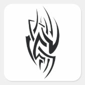 Traditional Tattoo Art Inspired Design スクエアシール (正面)