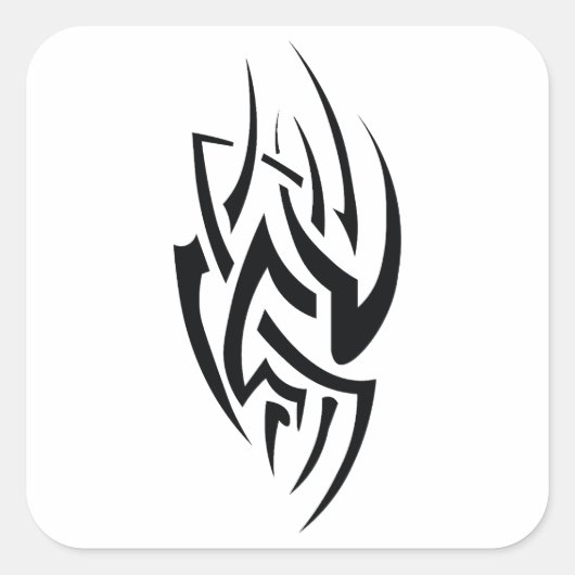 Traditional Tattoo Art Inspired Design スクエアシール (正面)