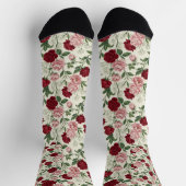 Traditional Tattoo True Love Heart Dagger and Rose ソックス (上部)