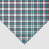 Traditional Teal Blue Maroon Red White Plaid 薄葉紙 (詳細)