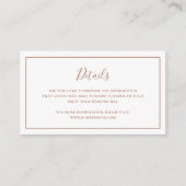 Traditional Terracotta Elegant Wedding エンクロージャーカード (正面)