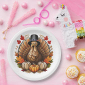 Traditional Thanksgiving Design ペーパープレート (パーティー)