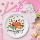 Traditional Thanksgiving Design ペーパープレート (パーティー)