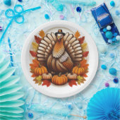 Traditional Thanksgiving Design ペーパープレート (パーティー)