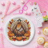 Traditional Thanksgiving Design ペーパープレート (パーティー)