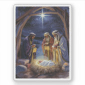 Traditional Three Wise Men Nativity シール (正面)
