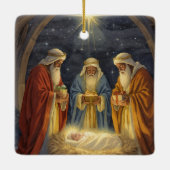Traditional Three Wise Men Nativity セラミックオーナメント (裏面)