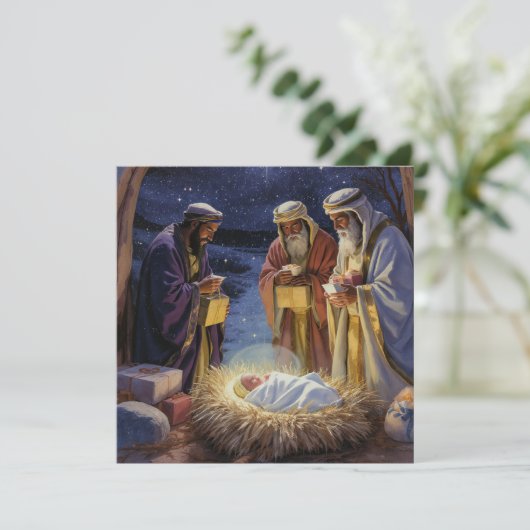 Traditional Three Wise Men Nativity 招待状 (スタンド正面)