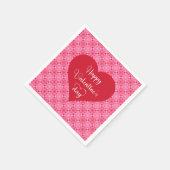 Traditional Valentine Hearts Romantic Napkins スタンダードカクテルナプキン (角)