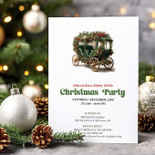 Traditional Victorian Christmas car party invite 招待状