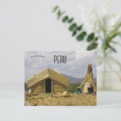 Traditional Village Lake Titicaca Peru ポストカード (スタンド正面)