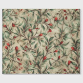 Traditional Vintage Cat Christmas Wrapping Paper ラッピングペーパー (フラット)