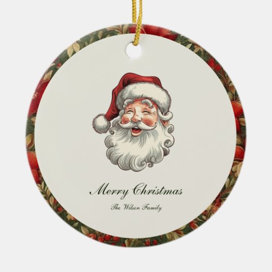 Traditional Vintage Christmas セラミックオーナメント (正面)